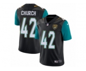 Men's Nike Jacksonville Jaguars #42 Barry Church Vapor Untouchable Limited Black Alternate NFL Jersey