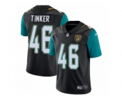 Men's Nike Jacksonville Jaguars #46 Carson Tinker Vapor Untouchable Limited Black Alternate NFL Jersey