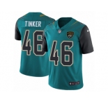 Men's Nike Jacksonville Jaguars #46 Carson Tinker Vapor Untouchable Limited Teal Green Team Color NFL Jersey
