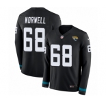 Men's Nike Jacksonville Jaguars #68 Andrew Norwell Limited Black Therma Long Sleeve NFL Jersey
