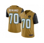 Men's Nike Jacksonville Jaguars #70 Luke Bowanko Limited Gold Rush NFL Jersey