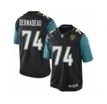 Men's Nike Jacksonville Jaguars #74 Mackenzy Bernadeau Limited Black Alternate NFL Jersey
