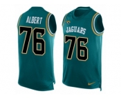 Men's Nike Jacksonville Jaguars #76 Branden Albert Limited Teal Green Player Name & Number Tank Top NFL Jersey