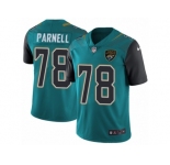 Men's Nike Jacksonville Jaguars #78 Jermey Parnell Vapor Untouchable Limited Teal Green Team Color NFL Jersey