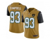 Men's Nike Jacksonville Jaguars #93 Calais Campbell Limited Gold Rush NFL Jersey