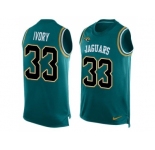 Nike Jacksonville Jaguars #33 Chris Ivory Teal Green Team Color Men's Stitched NFL Limited Tank Top Jersey