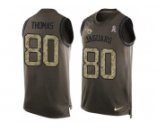Nike Jacksonville Jaguars #80 Julius Thomas Green Men's Stitched NFL Limited Salute To Service Tank Top Jersey