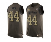 Nike Jaguars #44 Myles Jack Green Men's Stitched NFL Limited Salute To Service Tank Top Jersey