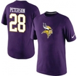 Nike Minnesota Vikings 28 Adrian Peterson Name & Number T-Shirt