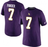Nike Minnesota Vikings 7 Christian Ponder Pride Name & Number T-Shirt Purple