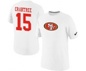 Nike San Francisco 49ers 15 CRABTREE Name & Number T-Shirt White