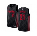 Women Nike Portland Trail Blazers #21 Noah Vonleh Swingman Black NBA Jersey - City Edition