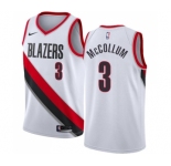 Women's Nike Portland Trail Blazers #3 C.J. McCollum Swingman White Home NBA Jersey - Association Edition