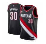 Women's Nike Portland Trail Blazers #30 Terry Porter Swingman Black Road NBA Jersey - Icon Edition