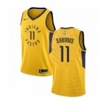Youth Nike Indiana Pacers #11 Domantas Sabonis Authentic Gold NBA Jersey Statement Edition