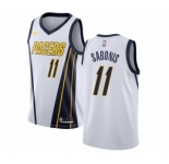 Youth Nike Indiana Pacers #11 Domantas Sabonis White Swingman Jersey - Earned Edition