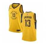 Youth Nike Indiana Pacers #13 Mark Jackson Authentic Gold NBA Jersey Statement Edition