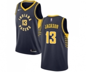 Youth Nike Indiana Pacers #13 Mark Jackson Authentic Navy Blue Road NBA Jersey - Icon Edition