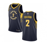 Youth Nike Indiana Pacers #2 Darren Collison Authentic Navy Blue Road NBA Jersey - Icon Edition