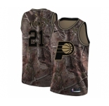 Youth Nike Indiana Pacers #21 Thaddeus Young Swingman Camo Realtree Collection NBA Jersey