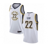 Youth Nike Indiana Pacers #22 T. J. Leaf Authentic White NBA Jersey - Association Edition