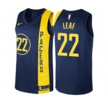 Youth Nike Indiana Pacers #22 T. J. Leaf Swingman Navy Blue NBA Jersey - City Edition