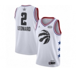 Youth Jordan Toronto Raptors #2 Kawhi Leonard Swingman White 2019 All-Star Game Basketball Jersey