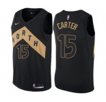 Youth Nike Toronto Raptors #15 Vince Carter Swingman Black NBA Jersey - City Edition