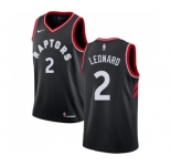 Youth Nike Toronto Raptors #2 Kawhi Leonard Swingman Black NBA Jersey Statement Edition