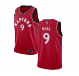 Youth Nike Toronto Raptors #9 Serge Ibaka Swingman Red Road NBA Jersey - Icon Edition