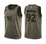 Youth Nike Toronto Raptors #92 Lucas Nogueira Swingman Green Salute to Service NBA Jersey