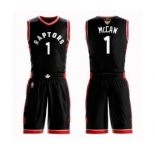 Youth Toronto Raptors #1 Patrick McCaw Swingman Black 2019 Basketball Finals Bound Suit Jersey Statement Edition