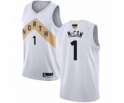 Youth Toronto Raptors #1 Patrick McCaw Swingman White 2019 Basketball Finals Bound Jersey - City Edition
