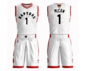 Youth Toronto Raptors #1 Patrick McCaw Swingman White 2019 Basketball Finals Bound Suit Jersey - Association Edition