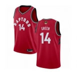 Youth Toronto Raptors #14 Danny Green Swingman Red 2019 Basketball Finals Bound Jersey - Icon Edition