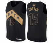 Youth Toronto Raptors #15 Vince Carter Swingman Black 2019 Basketball Finals Bound Jersey - City Edition