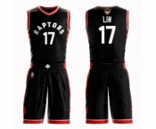Youth Toronto Raptors #17 Jeremy Lin Swingman Black 2019 Basketball Finals Bound Suit Jersey Statement Edition