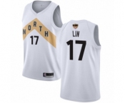 Youth Toronto Raptors #17 Jeremy Lin Swingman White 2019 Basketball Finals Bound Jersey - City Edition