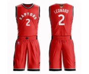 Youth Toronto Raptors #2 Kawhi Leonard Swingman Red 2019 Basketball Finals Bound Suit Jersey - Icon Edition