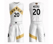 Youth Toronto Raptors #20 Jodie Meeks Swingman White 2019 Basketball Finals Bound Suit Jersey - City Edition