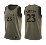 Youth Toronto Raptors #23 Fred VanVleet Swingman Green Salute to Service 2019 Basketball Finals Bound Jersey