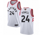 Youth Toronto Raptors #24 Norman Powell Swingman White 2019 Basketball Finals Bound Jersey - Association Edition
