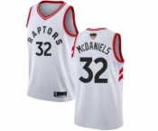 Youth Toronto Raptors #32 KJ McDaniels Swingman White 2019 Basketball Finals Bound Jersey - Association Edition