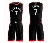 Youth Toronto Raptors #7 Kyle Lowry Swingman Black 2019 Basketball Finals Bound Suit Jersey Statement Edition