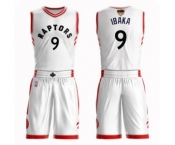 Youth Toronto Raptors #9 Serge Ibaka Swingman White 2019 Basketball Finals Bound Suit Jersey - Association Edition
