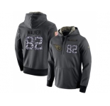 NFL Men's Nike Tennessee Titans #82 Delanie Walker Stitched Black Anthracite Salute to Service Player Performance Hoodie