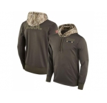 Men Los Angeles Rams Nike Olive Salute to Service Sideline Therma Pullover Hoodie