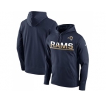Men's Los Angeles Rams Nike Navy Sideline Circuit Pullover Performance Hoodie