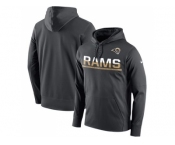 Men's Los Angeles Rams Nike Sideline Circuit Anthracite Pullover Hoodie