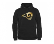 Men's St.Louis Rams Pro Line Black Gold Collection Pullover Hoodie